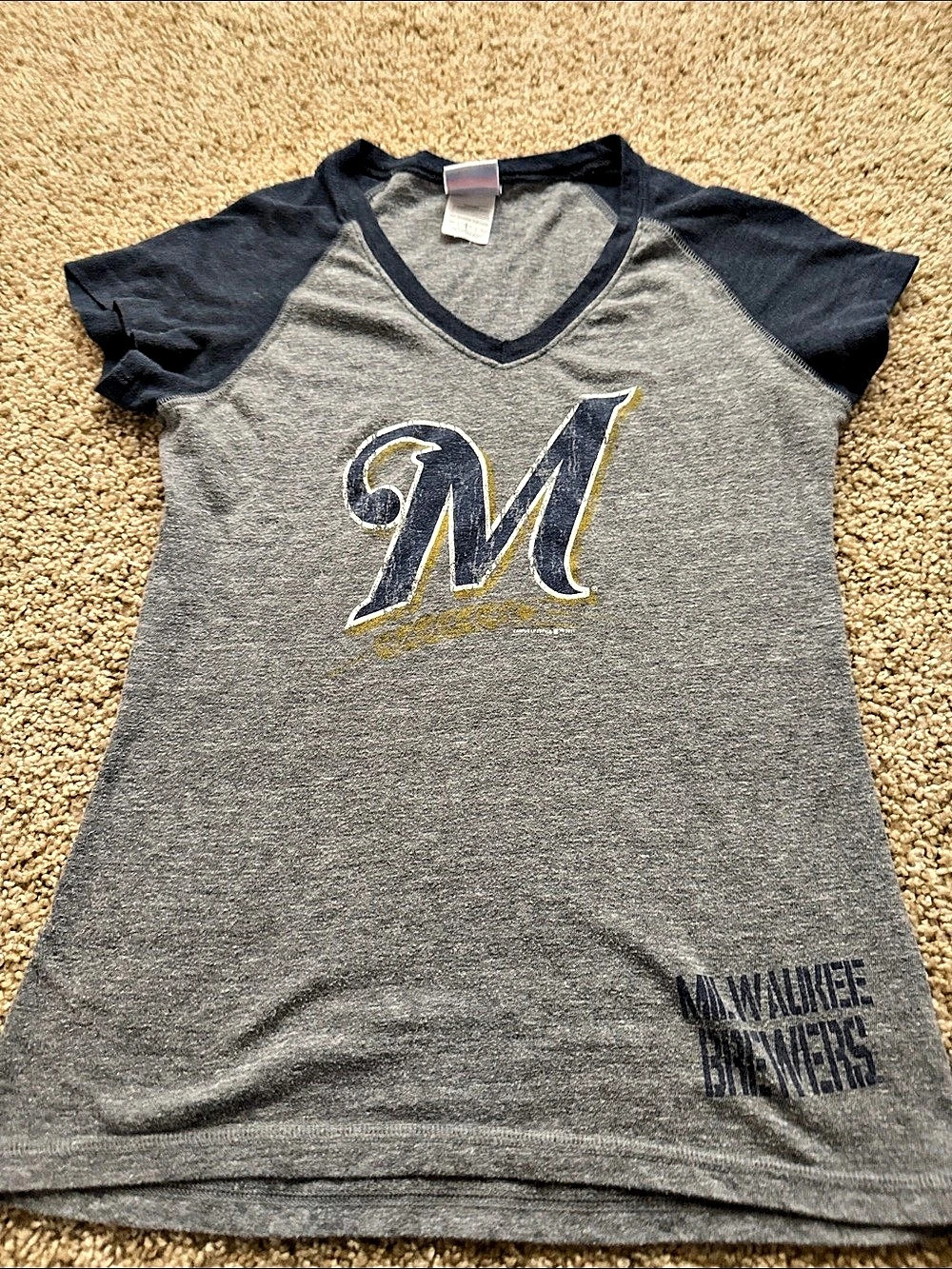 Camp David Women's Graphic Tee Gray Size Large